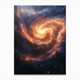 Spiral Galaxy In Space Canvas Print