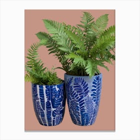 Blue Ferns Canvas Print