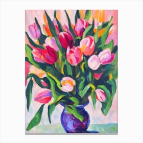 Tulips Artwork Name Flower Canvas Print
