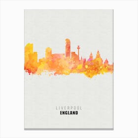 Liverpool England City watercolor Canvas Print