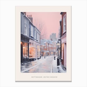 Dreamy Winter Painting Poster Nottingham United Kingdom 2 Canvas Print