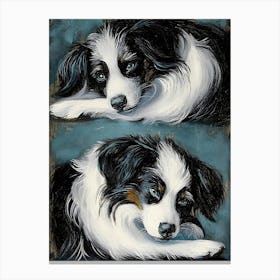 Two Australian Shepherds Canvas Print