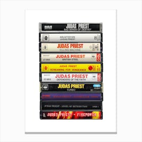 Judas Priest - Albums - Cassette Print Canvas Print