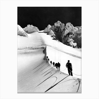 Mazamas Climbing Mt Hood Oregon 1963 Canvas Print
