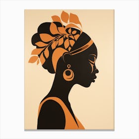 Silhouette Of A Woman 5 Canvas Print
