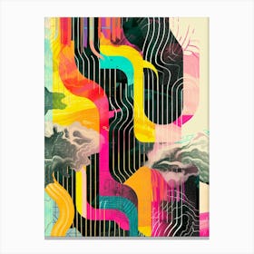 Retro Abstract Painting Canvas Print