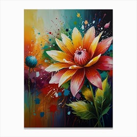 Flower Painting Canvas Print