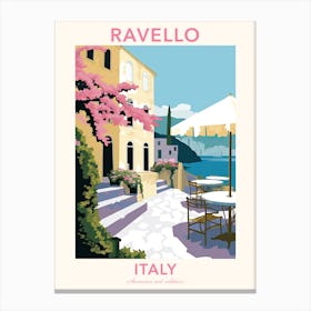 Ravello, Italy, Flat Pastels Tones Illustration 4 Poster Canvas Print