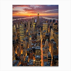 The City’s Endless Commute Canvas Print