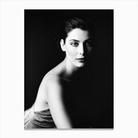 Monochrome Portrait Capturing The Essence Of Timeless Elegance Subject Positioned Slightly Off Cent Canvas Print