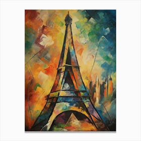 Eiffel Tower Paris Pablo Picasso Style 1 Canvas Print