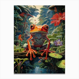 Red Eyed Tree Frog Surreal 1 Canvas Print