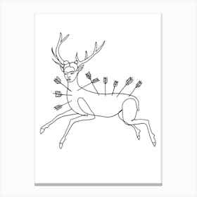 Frida Wounded Deer Canvas Print