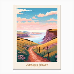 Jurassic Coast England Hike Poster Canvas Print