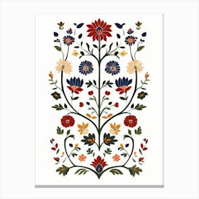 Swedish Folk Art Canvas Print