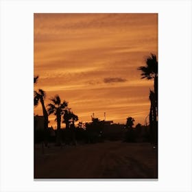 Sunset At The Beach Canvas Print