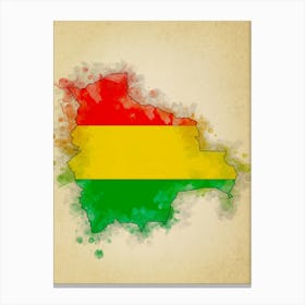 Bolivia Flag Vintage Canvas Print