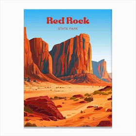 Red Rock State Park Arizona Art Illustration Stampe su tela