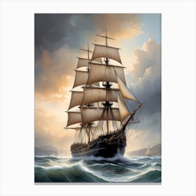 Sailing Ship Painting (12) Canvas Print