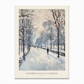 Winter City Park Poster Schnbrunn Palace Gardens Vienna 1 Canvas Print