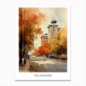 Tallahassee Watercolor 4travel Poster Canvas Print