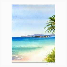 Cala Goloritzé 3, Sardinia, Italy Watercolour Canvas Print