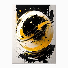 'Black And Yellow' 1 Canvas Print