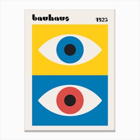 Bauhaus Eyes Minimalist Canvas Print