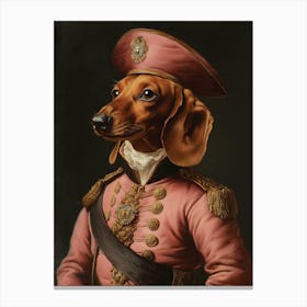 Regal Dachshund Canvas Print