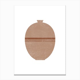 Lebes Minimal Terracotta Pot Canvas Print