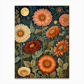 William Morris Gerbera Daisies Canvas Print