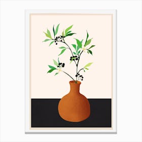 Vase And Branches Canvas Print