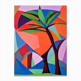 Papaya Tree Cubist Canvas Print