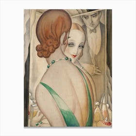 At The Mirror Gerda Wegener Canvas Print