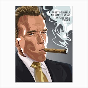 Arnold Schwarzenegger Quote Canvas Print