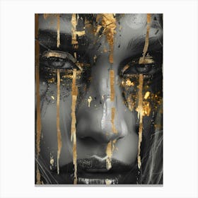 Gold Face 3 Canvas Print