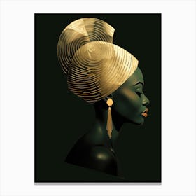 African Woman In Gold Canvas Print