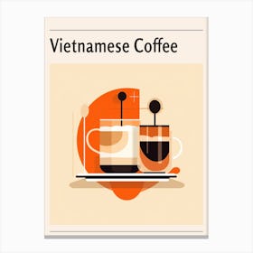 Vietnamese Coffee Midcentury Modern Poster Canvas Print