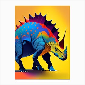 Leptoceratops Primary Colours Dinosaur Canvas Print