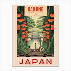 Hakone Open Air Museum, Visit Japan Vintage Travel Art 1 Poster Canvas Print