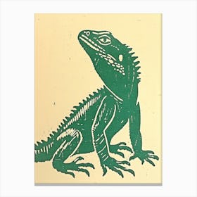 Iguana Bold Block 3 Canvas Print