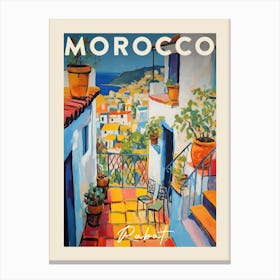 Rabat Morocco 2 Fauvist Painting Travel Poster Canvas Print