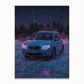Car In The Snow 2 Canvas Print