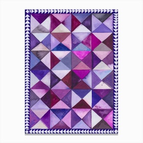 Purple Quilt Canvas Print