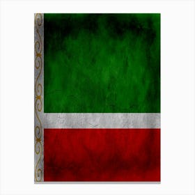 Chechen Republic Flag Texture Canvas Print