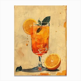 Aperol Spritz Art Print 26 Canvas Print