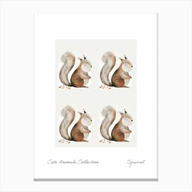 Cute Animals Collection Squirrel 5 Canvas Print