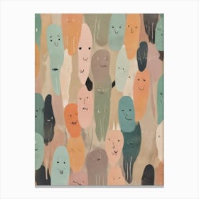 Faces Of A Crowd Canvas Print