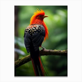 Emerald Eden: Andean Jungle Bird Decor Canvas Print