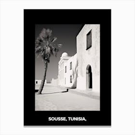 Poster Of Sousse, Tunisia,, Mediterranean Black And White Photography Analogue 2 Canvas Print
